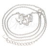 Sterling Silver Pendant Necklace, Bird and Heart Design, with White Micro Pave, Polished, Rhodium Finish, 04.336.0183.16 (01 MM Thickness, 16 Inches Length)