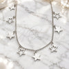 Sterling Silver Pendant Necklace, Star Design, Polished, Rhodium Finish, 04.336.0184.16 (01 MM Thickness, 16 Inches Length)