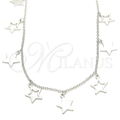 Sterling Silver Star Necklace 04.336.0184.16 for wholesale, main product view