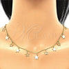 Sterling Silver Pendant Necklace, Star Design, Polished, Golden Finish, 04.336.0184.2.16 (01 MM Thickness, 16 Inches Length)