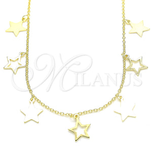 Sterling Silver Necklace — Pendant Necklace Star Design Polished 04. 01 MM — main product view — SKU 130823 | Plata 925 collar — Pendant Necklace estrella diseño pulido 04. 01 MM — SKU 130823