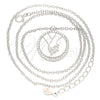 Sterling Silver Pendant Necklace, with White Cubic Zirconia, Polished, Rhodium Finish, 04.336.0186.16 (01 MM Thickness, 16 Inches Length)