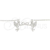 Sterling Silver Pendant Necklace, Angel and Infinite Design, with White Cubic Zirconia, Polished, Rhodium Finish, 04.336.0188.16 (01 MM Thickness, 16 Inches Length)