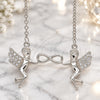 Sterling Silver Pendant Necklace, Angel and Infinite Design, with White Cubic Zirconia, Polished, Rhodium Finish, 04.336.0188.16 (01 MM Thickness, 16 Inches Length)