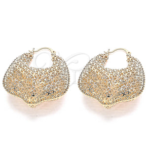 Gold Filled Hoop Earrings — Medium Hoop Hollow Design Polished 02.26. — main product view — SKU 130833 | Oro Laminado aretes de aro — Medium Hoop Hollow diseño pulido 02.26. — SKU 130833