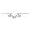 Sterling Silver Pendant Necklace, Butterfly Design, with White Cubic Zirconia, Polished, Rhodium Finish, 04.336.0190.16 (01 MM Thickness, 16 Inches Length)