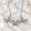 Sterling Silver Pendant Necklace, Butterfly Design, with White Cubic Zirconia, Polished, Rhodium Finish, 04.336.0190.16 (01 MM Thickness, 16 Inches Length)