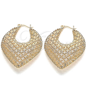Gold Filled Hoop Earrings — Medium Hoop Hollow Design Polished 02.26. — main product view — SKU 130837 | Oro Laminado aretes de aro — Medium Hoop Hollow diseño pulido 02.26. — SKU 130837