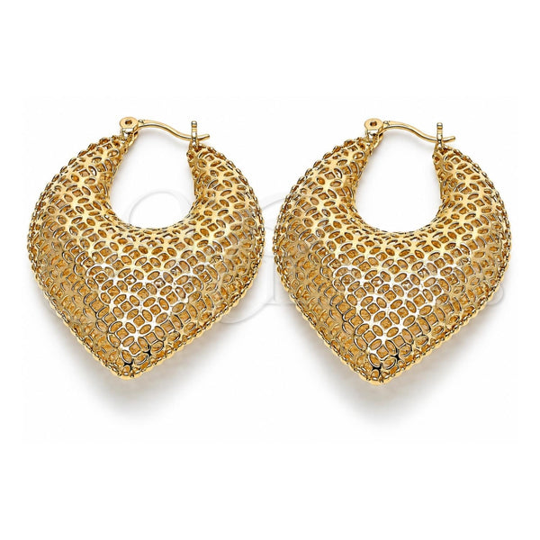 Oro Laminado Medium Hoop, Gold Filled Style Hollow Design, Polished, Golden Finish, 02.26.0269.30