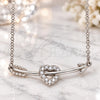 Sterling Silver Pendant Necklace, Heart Design, with White Cubic Zirconia, Polished, Rhodium Finish, 04.336.0191.16 (01 MM Thickness, 16 Inches Length)