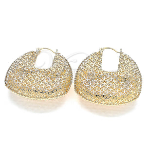 Gold Filled Hoop Earrings — Medium Hoop Purse and Lock Design Polished 02.26. — main product view — SKU 130842 | Oro Laminado aretes de aro — Medium Hoop Purse and Lock diseño pulido 02.26. — SKU 130842