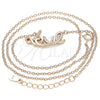 Sterling Silver Pendant Necklace, Love Design, with White Cubic Zirconia, Polished, Rose Gold Finish, 04.336.0021.1.16 (01 MM Thickness, 16 Inches Length)