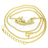 Sterling Silver Pendant Necklace, Love Design, with White Cubic Zirconia, Polished, Golden Finish, 04.336.0021.2.16 (01 MM Thickness, 16 Inches Length)