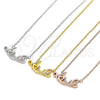 Sterling Silver Pendant Necklace, Love Design, with White Cubic Zirconia, Polished, Golden Finish, 04.336.0021.2.16 (01 MM Thickness, 16 Inches Length)