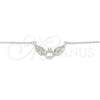 Sterling Silver Pendant Necklace, with White Cubic Zirconia, Polished, Rhodium Finish, 04.336.0197.16 (01 MM Thickness, 16 Inches Length)