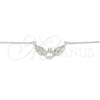 Sterling Silver Pendant Necklace, with White Cubic Zirconia, Polished, Rhodium Finish, 04.336.0197.16 (01 MM Thickness, 16 Inches Length)
