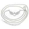 Sterling Silver Pendant Necklace, with White Cubic Zirconia, Polished, Rhodium Finish, 04.336.0197.16 (01 MM Thickness, 16 Inches Length)