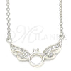 Sterling Silver Pendant Necklace, with White Cubic Zirconia, Polished, Rhodium Finish, 04.336.0197.16 (01 MM Thickness, 16 Inches Length)