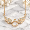 Sterling Silver Pendant Necklace, with White Cubic Zirconia, Polished, Rose Gold Finish, 04.336.0197.1.16 (01 MM Thickness, 16 Inches Length)