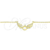 Sterling Silver Pendant Necklace, with White Cubic Zirconia, Polished, Golden Finish, 04.336.0197.2.16 (01 MM Thickness, 16 Inches Length)