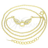 Sterling Silver Pendant Necklace, with White Cubic Zirconia, Polished, Golden Finish, 04.336.0197.2.16 (01 MM Thickness, 16 Inches Length)