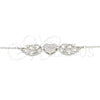 Sterling Silver Pendant Necklace, Heart Design, with White Cubic Zirconia, Polished, Rhodium Finish, 04.336.0198.16 (02 MM Thickness, 16 Inches Length)