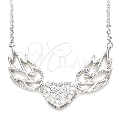 Sterling Silver Heart Necklace 04.336.0198.16 for wholesale, main product view