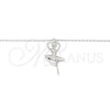 Sterling Silver Pendant Necklace, with White Cubic Zirconia, Polished, Rhodium Finish, 04.336.0199.16 (01 MM Thickness, 16 Inches Length)