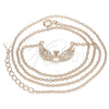 Sterling Silver Pendant Necklace, with White Cubic Zirconia and White Crystal, Polished, Rose Gold Finish, 04.336.0005.1.16 (01 MM Thickness, 16 Inches Length)