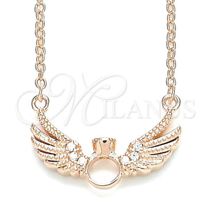 Sterling Silver Necklace — Pendant Necklace with White Cubic Zirconia and White — main product view — SKU 130877 | Plata 925 collar — Pendant Necklace with blanco Cubic Zirconia and blanco — SKU 130877