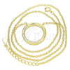Sterling Silver Pendant Necklace, with White Cubic Zirconia, Polished, Golden Finish, 04.336.0007.2.16 (01 MM Thickness, 16 Inches Length)