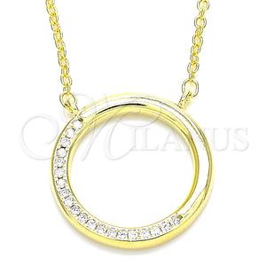 Sterling Silver Necklace — Pendant Necklace with White Cubic Zirconia Polished 04. — main product view — SKU 130880 | Plata 925 collar — Pendant Necklace with blanco Cubic Zirconia pulido 04. — SKU 130880