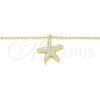 Sterling Silver Pendant Necklace, with White Cubic Zirconia, Polished, Golden Finish, 04.336.0203.2.16 (01 MM Thickness, 16 Inches Length)