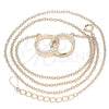 Sterling Silver Pendant Necklace, with White Cubic Zirconia, Polished, Rose Gold Finish, 04.336.0030.1.16 (01 MM Thickness, 16 Inches Length)