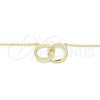 Sterling Silver Pendant Necklace, with White Cubic Zirconia, Polished, Golden Finish, 04.336.0030.2.16 (01 MM Thickness, 16 Inches Length)