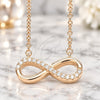 Sterling Silver Pendant Necklace, Infinite Design, with White Cubic Zirconia, Polished, Rose Gold Finish, 04.336.0035.1.16 (01 MM Thickness, 16 Inches Length)