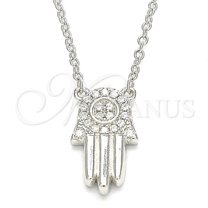 Sterling Silver Necklace — Pendant Necklace Hand of God and Judaica Design — main product view — SKU 130896 | Plata 925 collar — Pendant Necklace Hand of God and Judaica diseño — SKU 130896