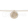 Sterling Silver Pendant Necklace, with White Cubic Zirconia, Polished, Rose Gold Finish, 04.336.0209.1.16 (01 MM Thickness, 16 Inches Length)