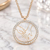 Sterling Silver Pendant Necklace, with White Cubic Zirconia, Polished, Rose Gold Finish, 04.336.0209.1.16 (01 MM Thickness, 16 Inches Length)