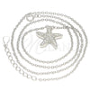 Sterling Silver Pendant Necklace, with White Cubic Zirconia, Polished, Rhodium Finish, 04.336.0210.16 (02 MM Thickness, 16 Inches Length)