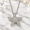 Sterling Silver Pendant Necklace, with White Cubic Zirconia, Polished, Rhodium Finish, 04.336.0210.16 (02 MM Thickness, 16 Inches Length)