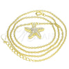 Sterling Silver Pendant Necklace, with White Cubic Zirconia, Polished, Golden Finish, 04.336.0210.2.16 (02 MM Thickness, 16 Inches Length)