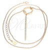 Sterling Silver Pendant Necklace, with White Cubic Zirconia, Polished, Rose Gold Finish, 04.336.0214.1.16 (01 MM Thickness, 16 Inches Length)