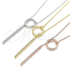 Sterling Silver Pendant Necklace, with White Cubic Zirconia, Polished, Rose Gold Finish, 04.336.0214.1.16 (01 MM Thickness, 16 Inches Length)