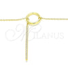 Sterling Silver Pendant Necklace, with White Cubic Zirconia, Polished, Golden Finish, 04.336.0214.2.16 (01 MM Thickness, 16 Inches Length)