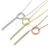 Sterling Silver Pendant Necklace, with White Cubic Zirconia, Polished, Golden Finish, 04.336.0214.2.16 (01 MM Thickness, 16 Inches Length)