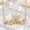 Sterling Silver Pendant Necklace, Crown Design, with White Cubic Zirconia, Polished, Rose Gold Finish, 04.336.0015.1.16 (01 MM Thickness, 16 Inches Length)