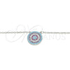 Sterling Silver Pendant Necklace, with Multicolor Cubic Zirconia, Polished, Rhodium Finish, 04.336.0220.16
