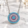 Sterling Silver Pendant Necklace, with Multicolor Cubic Zirconia, Polished, Rhodium Finish, 04.336.0220.16 (02 MM Thickness, 16 Inches Length)