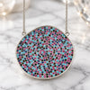 Sterling Silver Pendant Necklace, with Multicolor Micro Pave, Polished, Rhodium Finish, 04.336.0224.16 (01 MM Thickness, 16 Inches Length)
